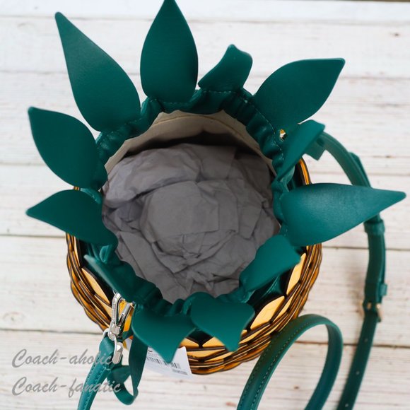 NWT Kate Spade Amazing Colada Novelty Pineapple Leather Crossbody Bucket Bag - Picture 11 of 12